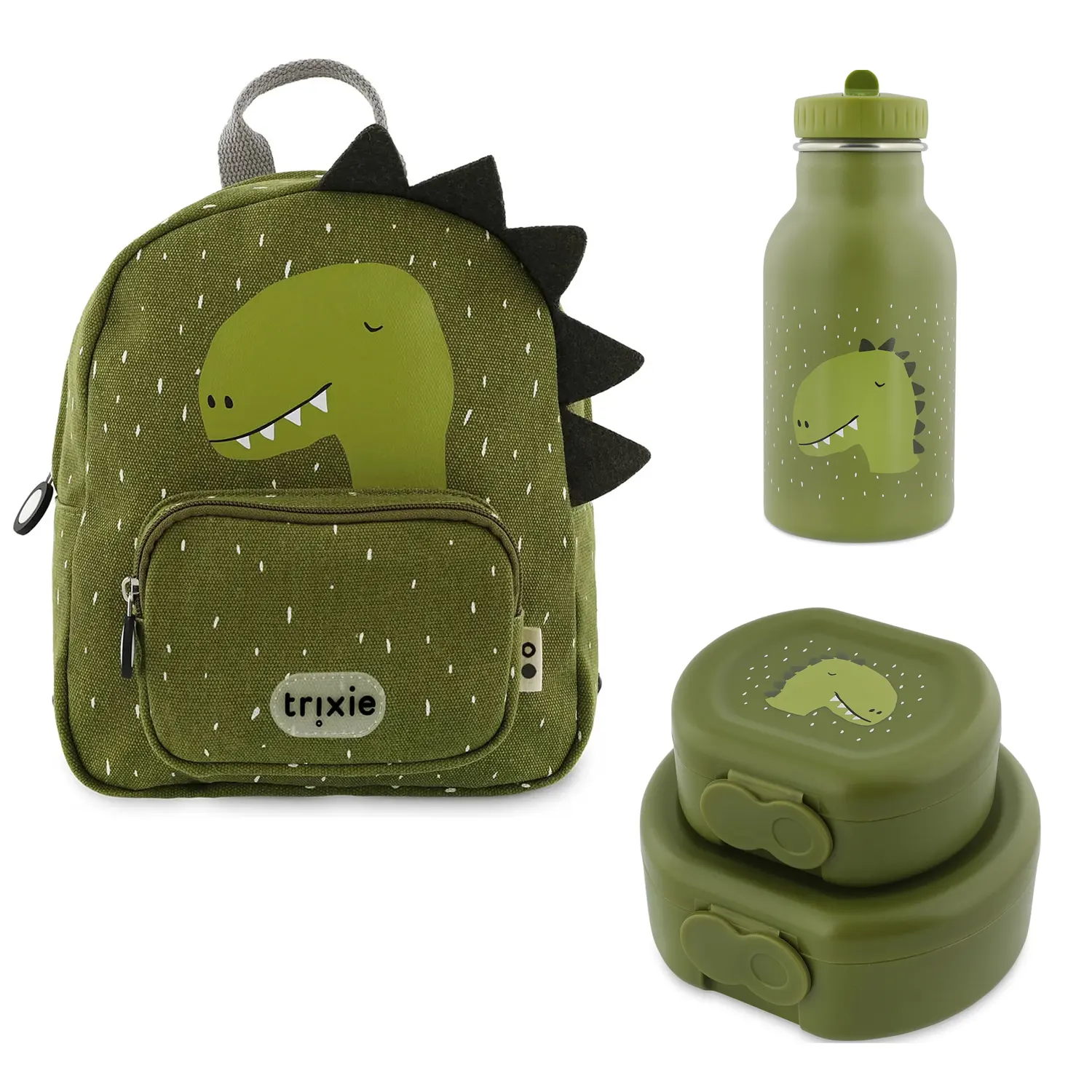Trixie 3-in-1 Set für Kleinkinder - Kinderrucksack, Trinkflasche & Snackbox