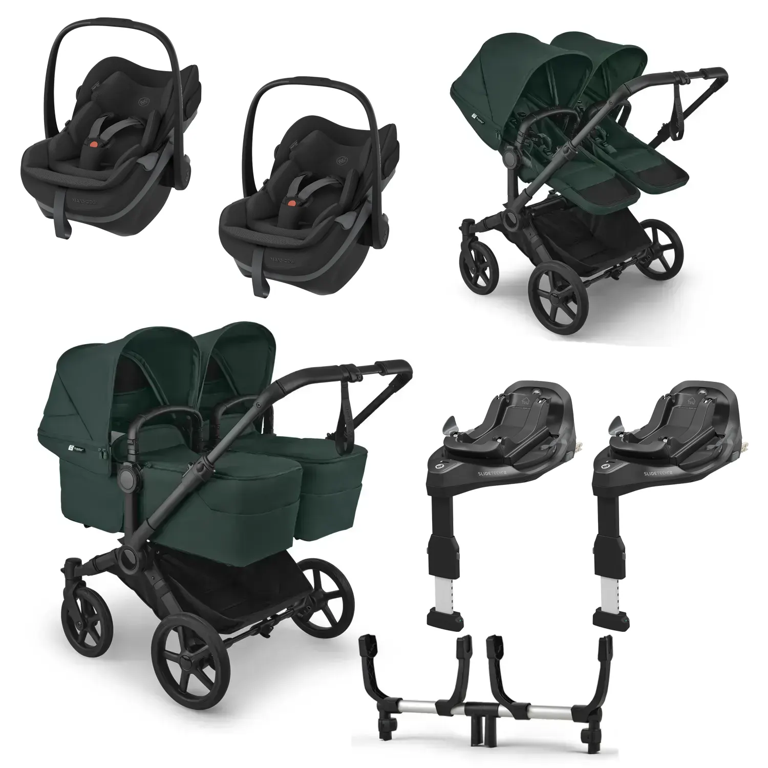 Black/ Fern Green