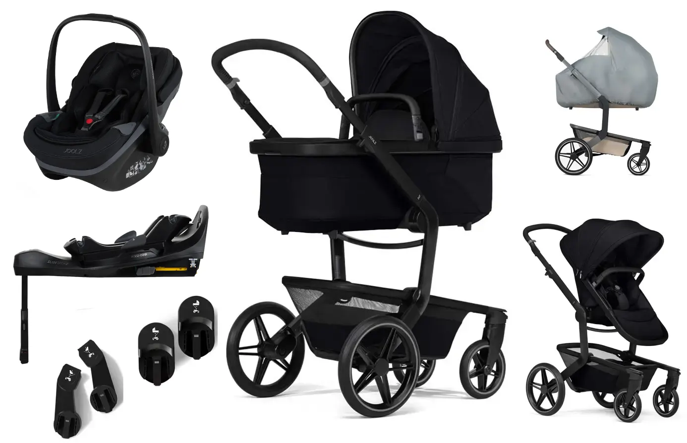 joolz day 5 4 in 1 set space black slide pro