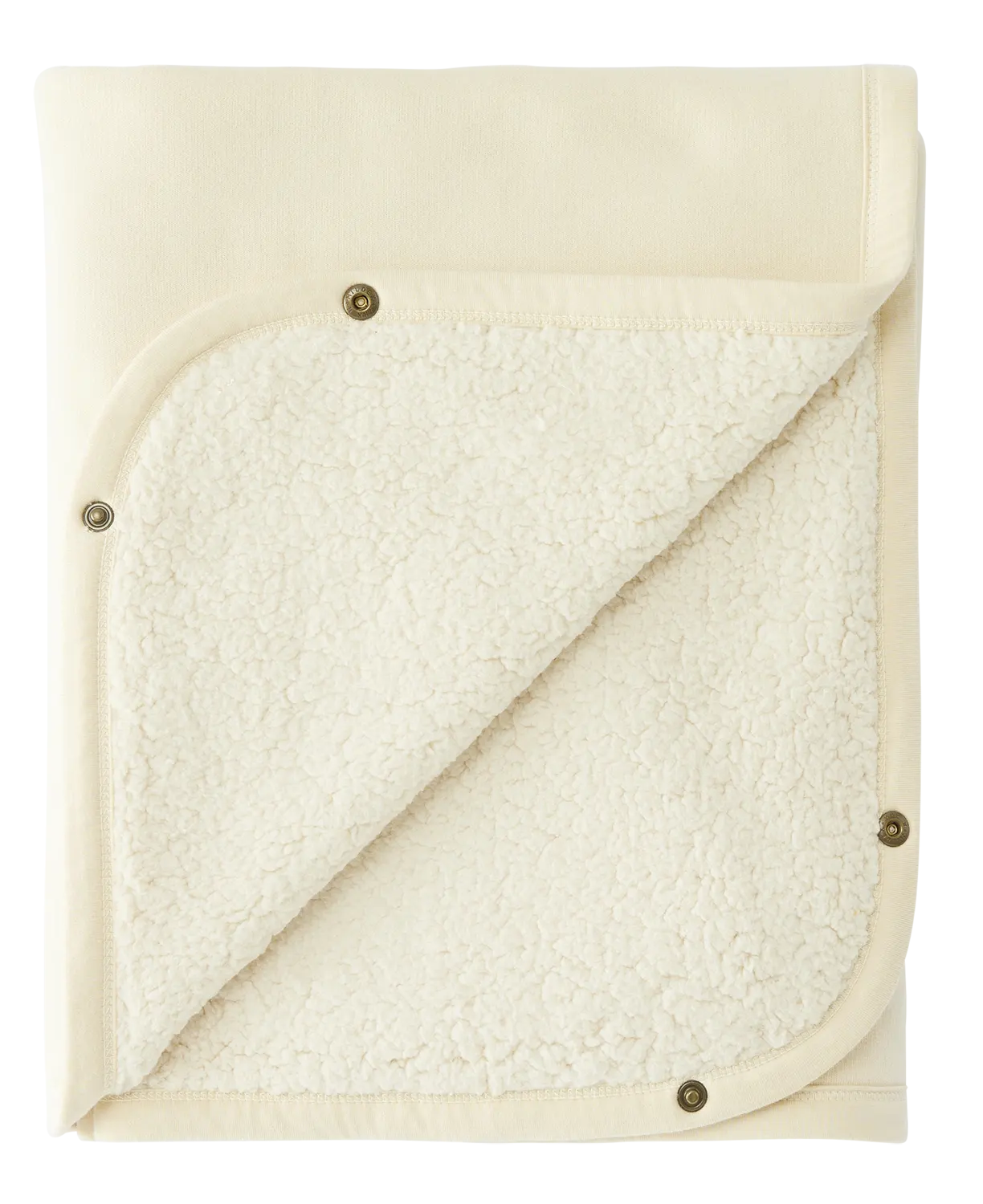 Cloby Babydecke Teddy Off White zwei Seiten
