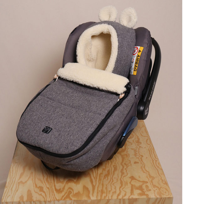 Kaiser Fußsack Hoody Maus Wool Sleet Grey