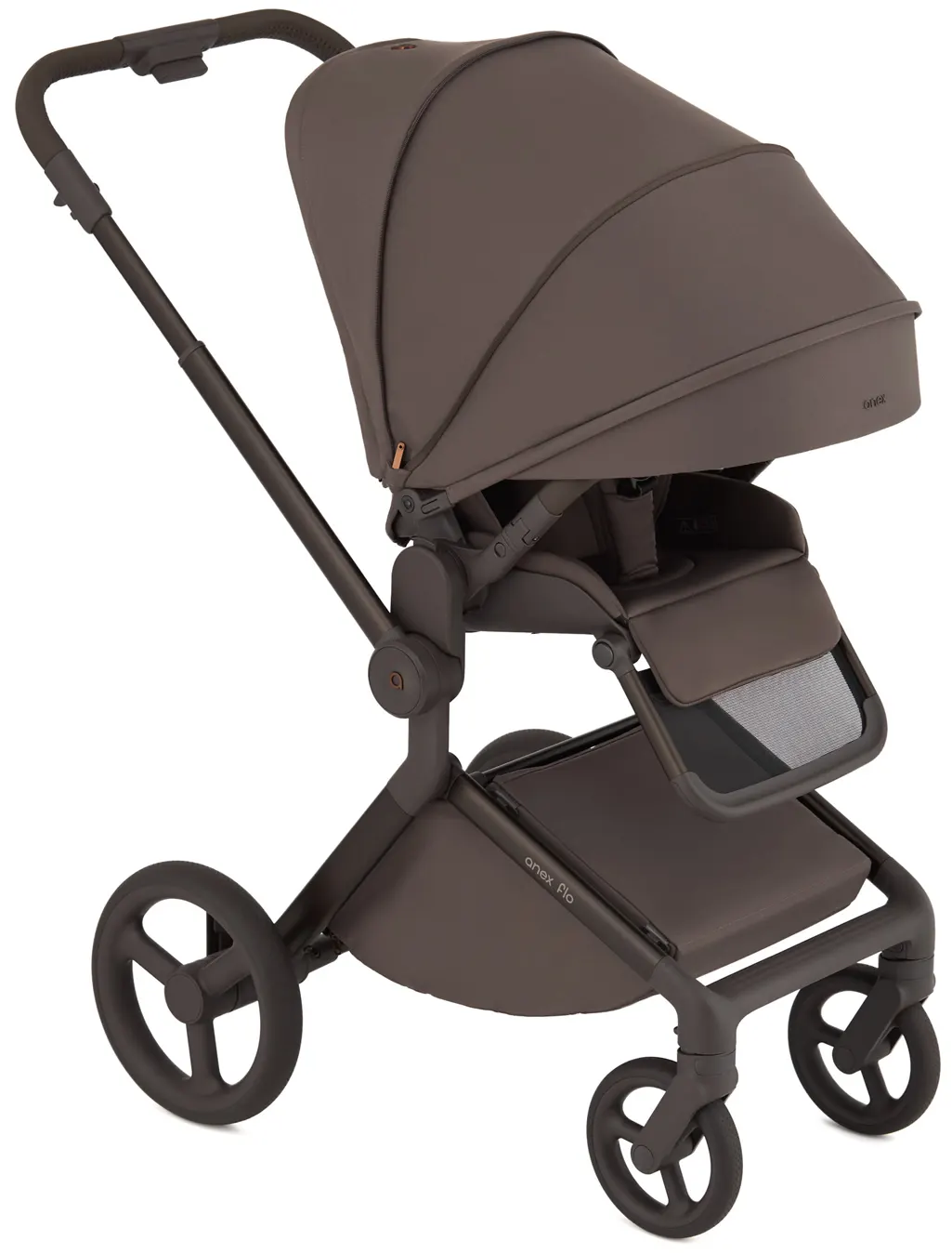 Anex Flo Kinderwagen braun großes Sitzverdeck