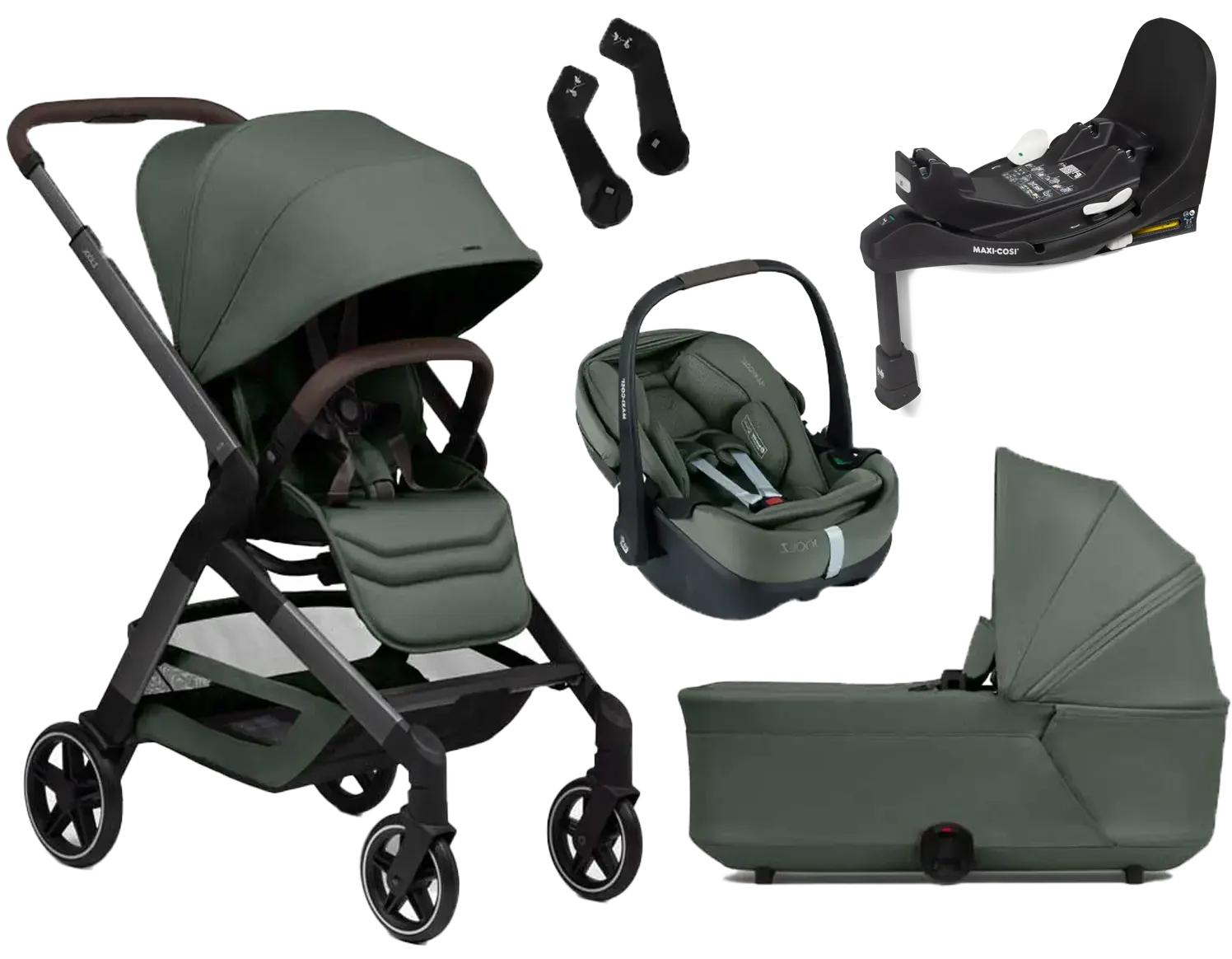 Joolz Hub 2 Kinderwagen Set 4-in-1 grün