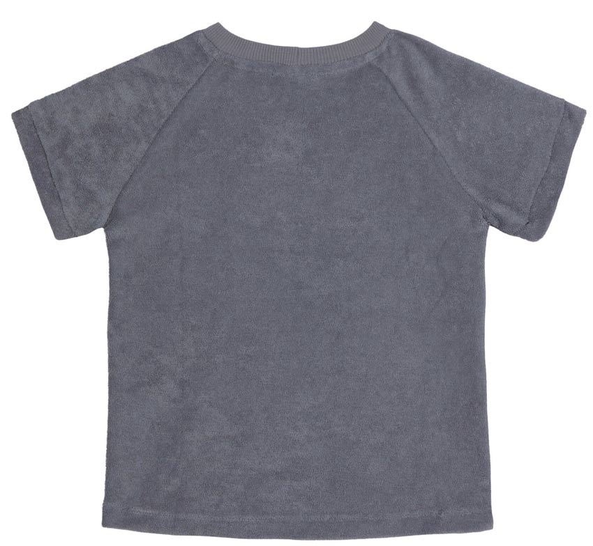 Lässig Frottee Shirt Anthrazit Rückseite