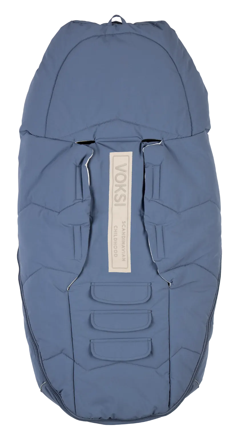 Voksi Urban Fußsack  stone Blue Leaf Rückseite