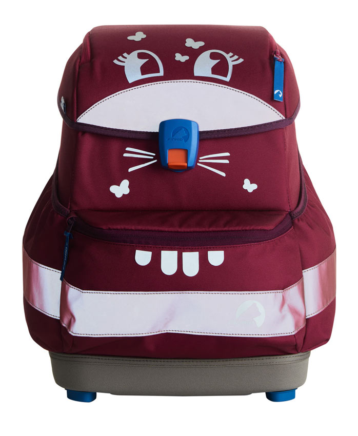 Finkid Schulranzen Buddy Eko Sport Wild Berry/Purple Sticker reflektierend