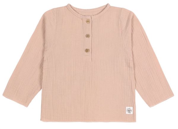 Lässig Musselin Long Sleeve Shirt - Powder Pink