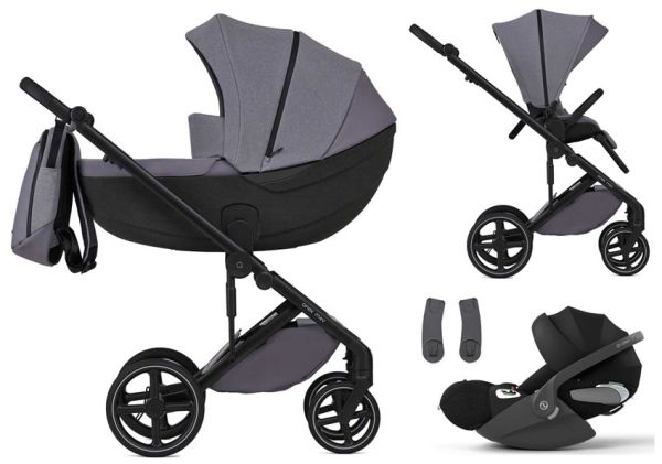 Anex MEV pram 3-in-1 with Cybex Cloud T i-Size lie flat position