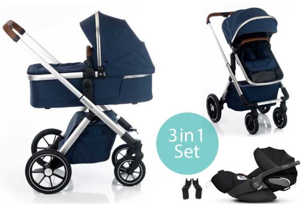 Beqooni stroller set 3-in-1 with Cybex carrycot