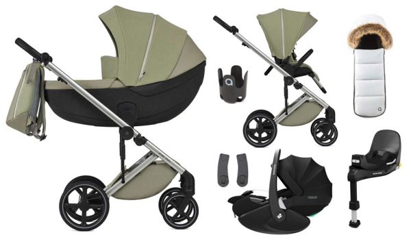 Anex MEV All in One Kinderwagen mit Maxi Cosi Pebble 360 Pro 2 Liegefunktion