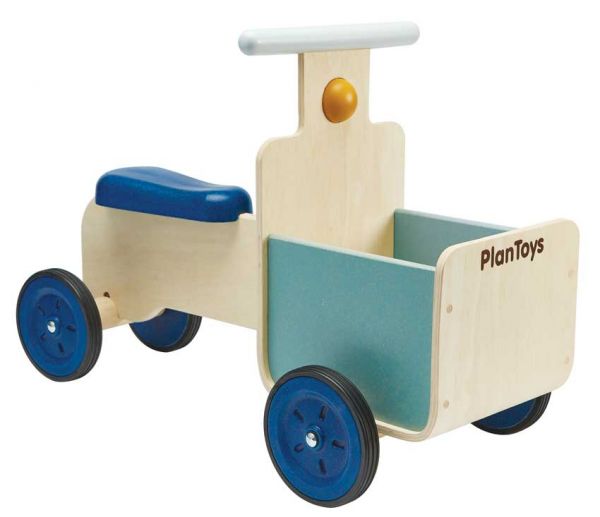 PlanToys Ride -on car with delivery basket Orchard