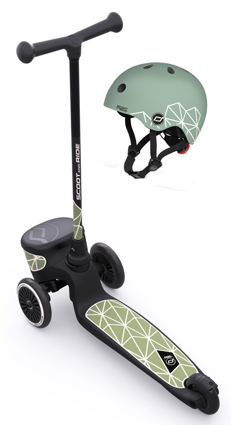 Scoot and Ride Scooter - Highwaykick 2 Lifestyle in Green Lines