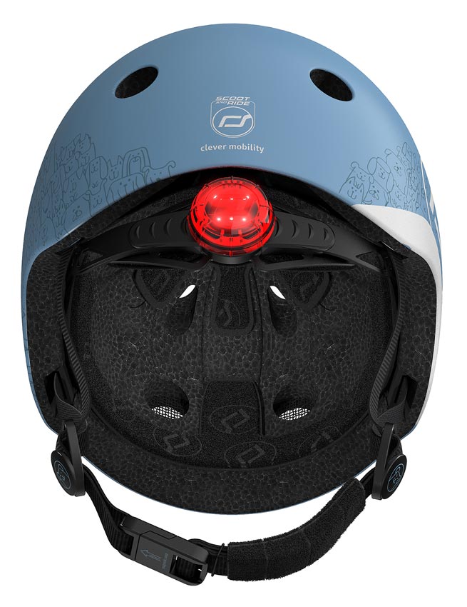Scoot & Ride: Helm mit Reflektoren für Kinder reflektierend xxs-s 1-5