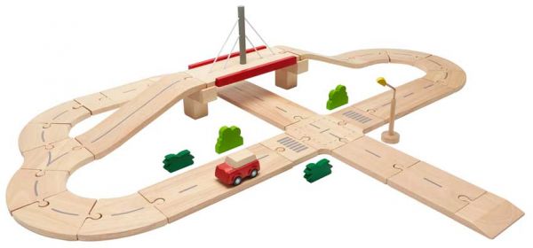PlanToys Straßensystem Holz