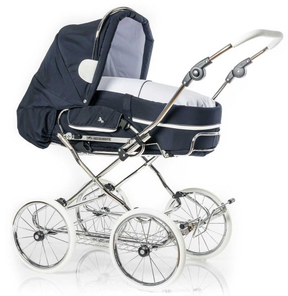 Hesba Condor Coupe pram with leather details and leather handle