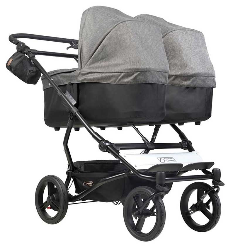 Mountain Buggy Carrycot Plus for Duet Double Stroller with Sunhood Flint 
