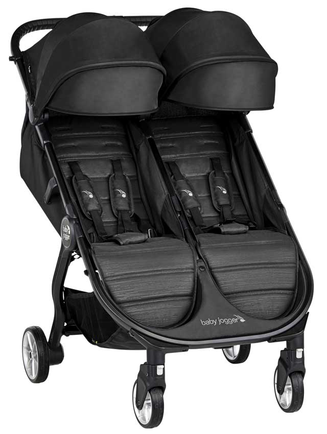 Baby Jogger City Tour 2 Twin Double Lightweight Compact Fold Travel Stroller Jet 