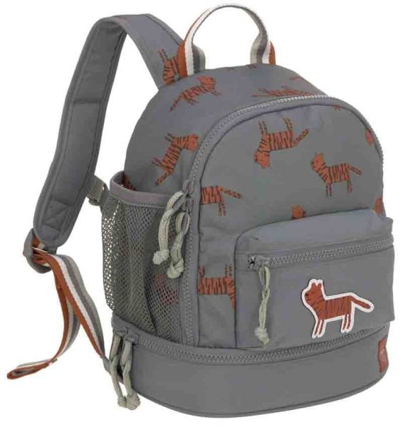 Mini Backpack Tiger grau