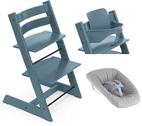 Stokke Tripp Trapp high chair with baby set and newborn