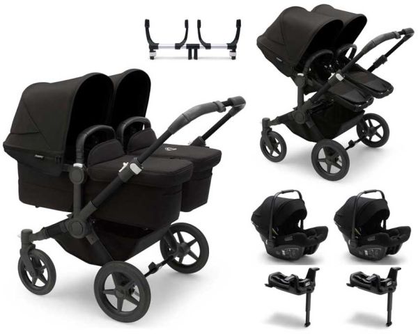 Bugaboo Donkey 5 Twin pram 3-in-1 set with Bugaboo infant car seats and Isofix